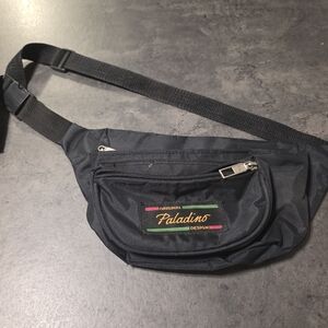 Black Men's Waist Bag vintage 80s Original Paladino Design